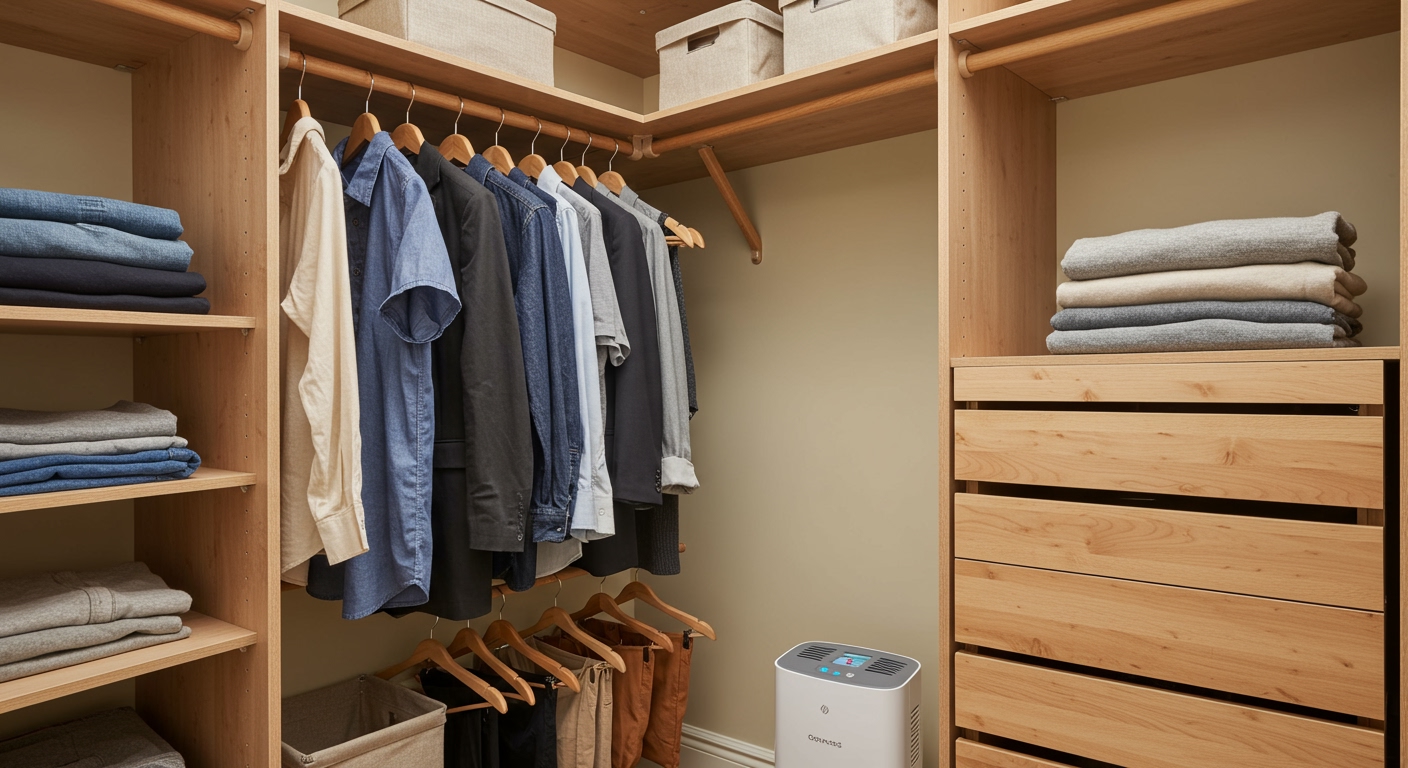 how to prevent mold growth on clothes in closet - illustration 3