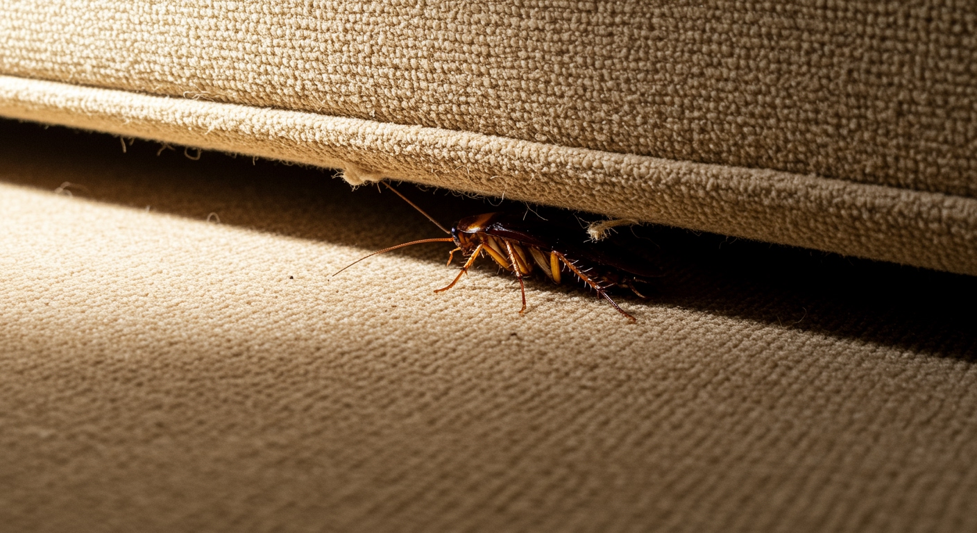 where do cockroaches hide in furniture - illustration 3